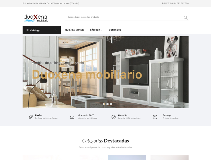 Página WEB Catálogo Muebles Duoxena